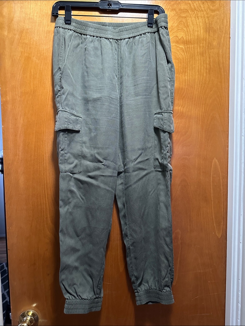 BCBGMaxAzria Olive Green Cargo Jogger Pants